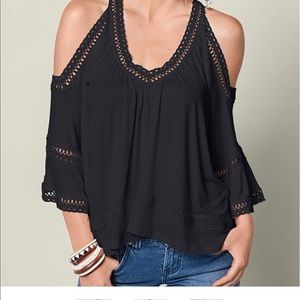 Venus off the shoulder lace detail top